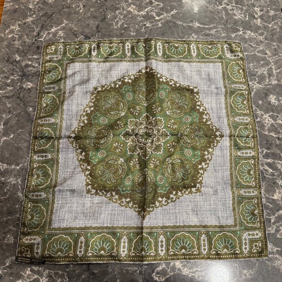Vintage 1970's Hand Rolled Handkerchief- All Silk (Damon) - Picture 1 of 3
